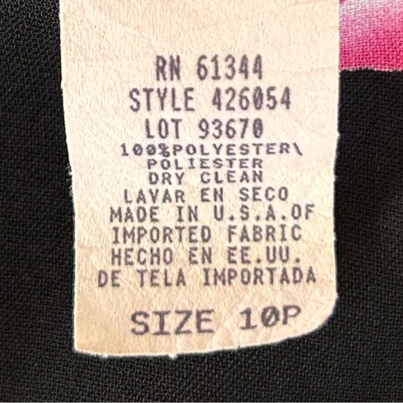 4/$20 S.L. Fashions Petite Black Pink Floral Sheath Dress Size 10P - Picture 5 of 5